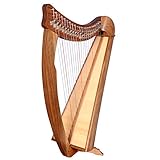 Tablero de sonido de madera de abeto. Cuerpo de nogal macizo. Arpa ideal para principiantes o niños.