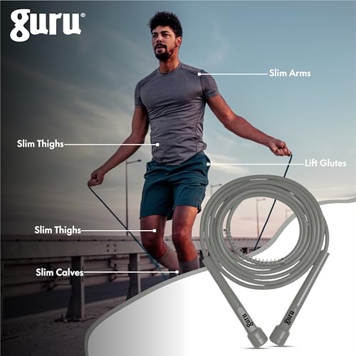 Image of GURU Skipping Rope, Adjustable Jumping Rope For Men & Women & For Kids Ideal For Gym /Exercise Rope For Workout