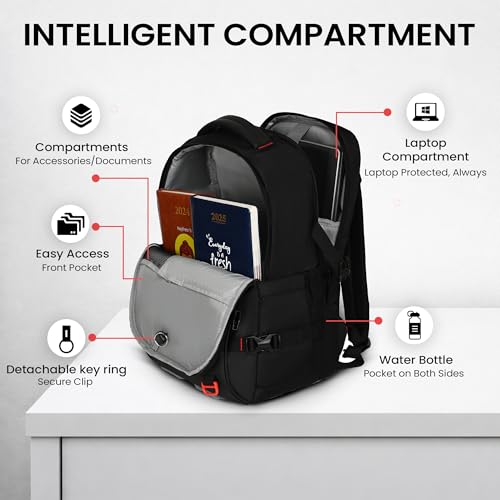 Image of HOT SHOT PHANTOM-X,Detachable Key Ring,Trolley sleeve,Suspension straps,laptop backpack for men|office bag for men|college bag |laptop bag,32 L for men & women