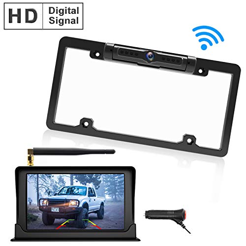 Calmoor Upgrade Digital Signal Wireless Backup Camera System Kit with HD 5" Monitor
