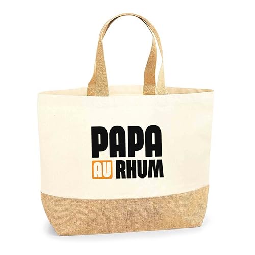 Sac Jute papa au rhum 9 fourre-tout pour la plage et le marché