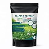 AGRI-CULTURA® | Solfato di Ferro per Prato 50m² | Antimuschio e Rinverdente Prato | Solfato Ferroso Ideale per Contrastare Ingiallimenti e Clorosi Ferrica.