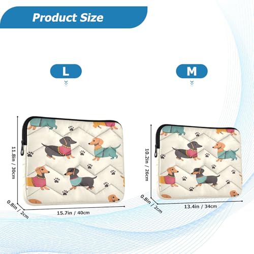 Funda para portátil ALAZA 15.6 pulgadas patrón perro miniatura 3