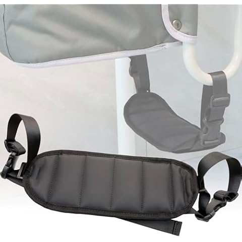 Terixe Footrest for Clip on High Chair, Adjustable Footrest Fit for Inglesina Fast Table Chair and Most of Baby Hook-On Fast Table Chair, Easy-Clean Waterproof Fabric, with Acrylic Support Panels Cover