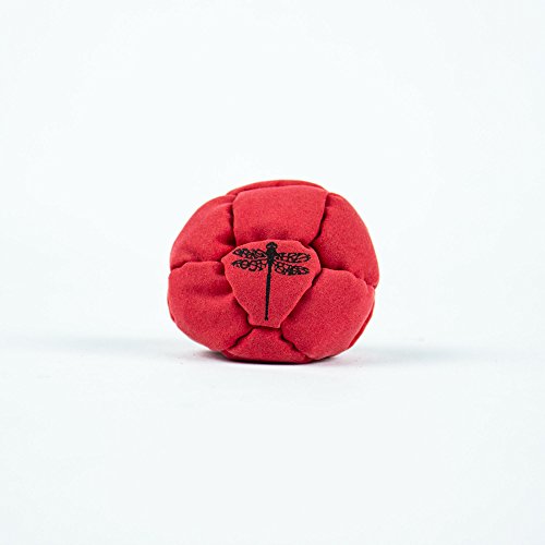 Dragonfly Footbags All Red Nemesis 14 Panel Sand Filled (Hacky Sack)