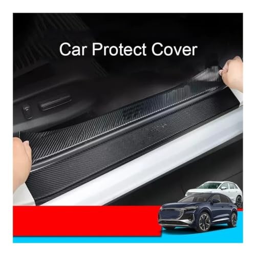 Protector de umbral antipatadas Audi Q4 E-Tron 2022-2025 en cuero PU para interior y maletero 4