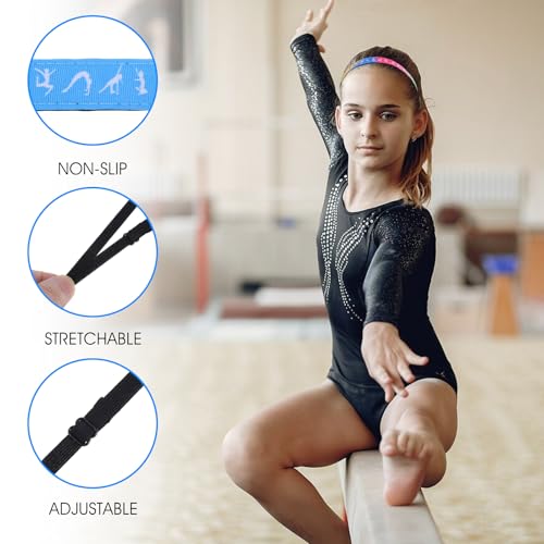 4 Pieces Gymnastics Headbands for Girls, Non Slip Elastic Yoga Sports Running Head Band Stretchy Athletic Headband Workout Fashion Hair Accessories for Girl Women3