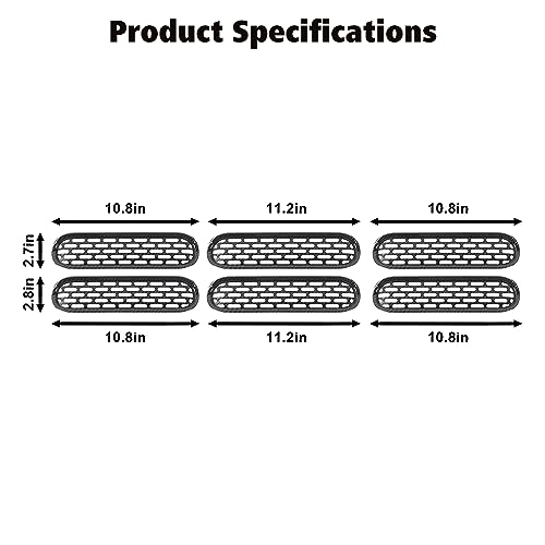 Image of Carbon Fiber Front Grille Mesh Inserts Trim Cover Grill Frame Decoration Exterior Accessories for Ford Bronco 2 Door 4 Door 2021 2022 2023
