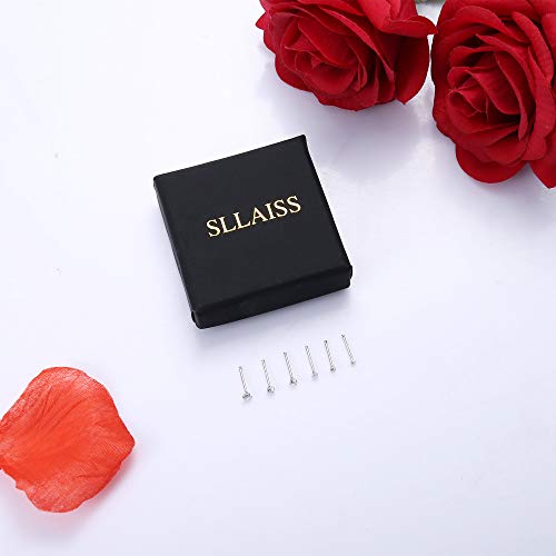 Sllaiss 6 Pcs 20G Nose Ring Studs 925 Sterling Silver Nose Piercings Set For Women 1.5Mm 1.8Mm 2Mm 2.5Mm 2.8Mm 3Mm Body Jewelry  #TOP5