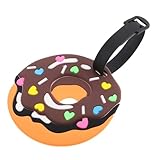 SHOWERORO Etiquetas Equipaje de Dibujos Animados con Diseño de Dona Divertida Identificadores Maletas Creativos para Mujeres y Hombres Accesorio Viaje Práctico y Original