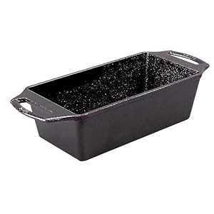 Lodge Cast Iron Loaf Pan 8.5×4.5 Inch, Black