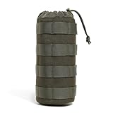Dotacty MOLLE Water Bottle Holder Tactical Nylon Bottle Pouches Hydration Carrier for Belt/Backpack/Vest/Bike Sports Outdoor Hiking Camping Hunting Fishing (Ranger Green, Inside Diameter: 3 3/4