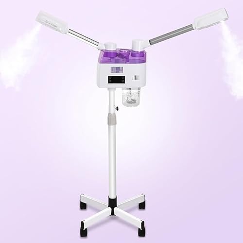 Professional Facial Steamer, 2 in 1 Facial Steamer with Ozone,Esthetician Steamer with Hot&Cold Nozzle,Digital Face Steamer for Home Beauty Salon Spa