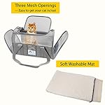 Refrze Cat Carrier,Dog Carriers for Small Dogs Medium Cats Pet Carrier up to 15 Lbs, TSA Airline Approved Cat Carrier Soft, Cat Dog Crate Travel Bag,Grey - Image 5