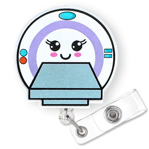 Cute MRI Badge Reel Retractable for MRI Technologist, Radiology Tech, X-Ray Tech & Medical Worker |...