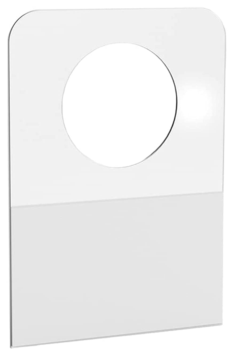 JINMI 7/8" X 1-1/4" Round Hole Self Adhesive Hanging Tabs Heavy Duty Clear Plastic Hang Tags Hook for Store Retail Display Tab 300 Pack