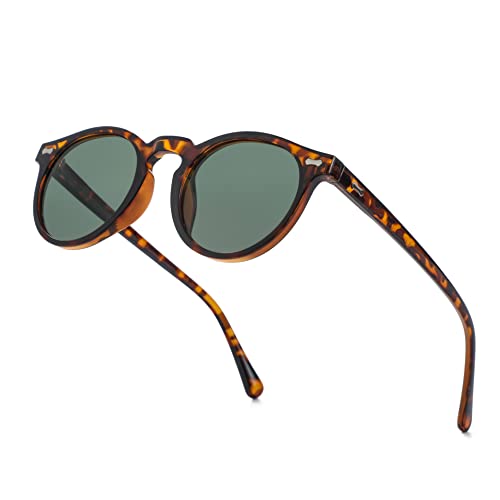Image of Vintage Polarized Sunglasses for Men Women Round Retro Classic Fashion Eyewear UV400 Protection Sun Glasses