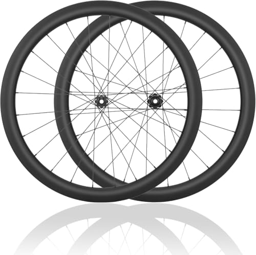 Set di ruote con freni a disco e bloccaggio centrale: diametro ruota 700C, altezza telaio 28/32/35/38/42/45/50/55/65 mm, adatto per biciclette da corsa.