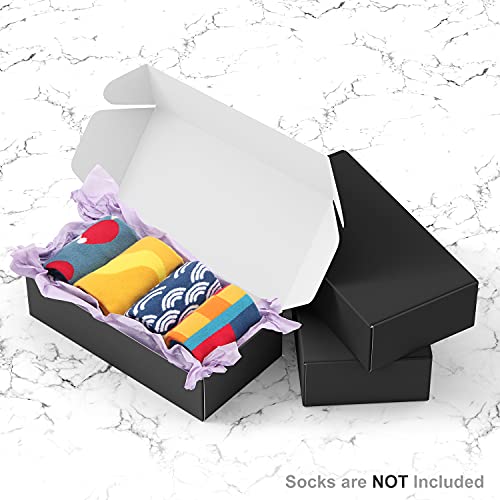 Image of 50 Pack 4 inchx8 inchx2 inch Shipping Boxes, Corrugated Cardboard Small Box Mailer, Shipping Boxes for Small Business for Gift Packing- TONESPAC (4 inchx8 inchx2 inch, Black)