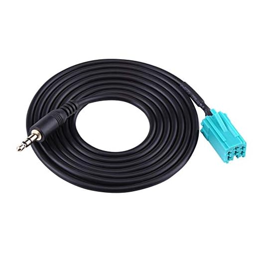 6 stift till 3,5 mm bilradio extra aux-kabel AUX-adapter för Rena-ult Espace Kangoo Laguna Megane Scenic Trafic Twingo Modus Master