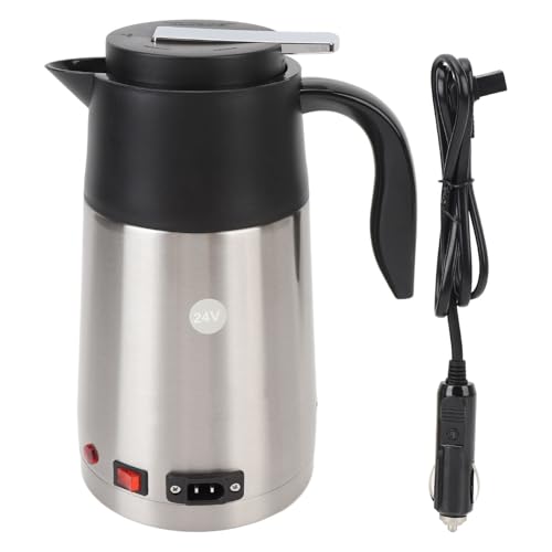 Hervidor eléctrico de viaje Akozon 24V 1.3L acero inoxidable miniatura 1