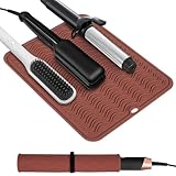 Quccefods Alfombrilla resistente al calor de gran tamaño para rizador de pelo, protección de