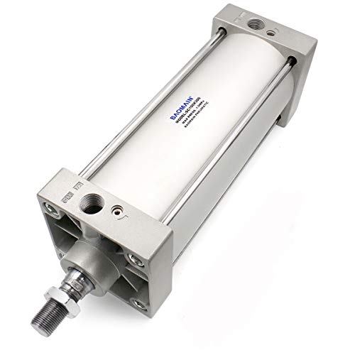 Baomain Pneumatic Air Cylinder SC 100 x 300 PT1 2; Bore: 4 , Stroke: 12 ; Screwed Piston Rod Dual Action