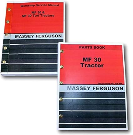 Amazon Com Massey Ferguson Mf 30 Industrial Tractor Service Parts Manuals Repair Catalog Patio Lawn Garden
