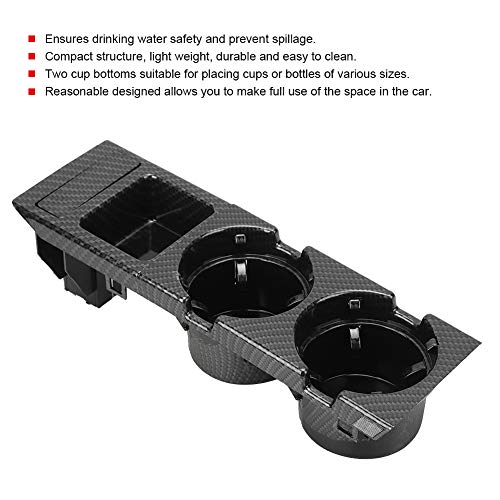 Porte-gobelet E46 console centrale double insert modèle carbone