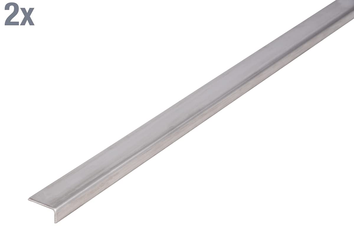 Alberts Profilo angolare in acciaio inox 1000 x 20 x 10 mm set da 2