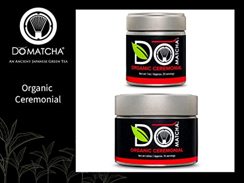 Domatcha Organic Ceremonial Matcha Powder 2.82Oz And Organic Ceremonial Matcha Powder 1Oz - Authentic Japanese Green Tea Match Powder #TOP3