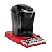 Mind Reader Coffee Pod Storage Drawer for K-Cups, Verismo, Dolce Gusto, Holds 30 K-Cups, 35 CBTL, Verismo, Dolce Gusto, Red