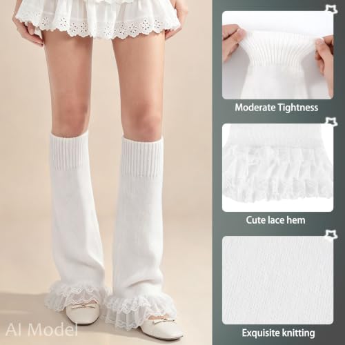 Image of Junely Leg Warmers for Women Kawaii Leg Warmer Cute Legwarmers Japanese Socks Emo Lolita Gyaru Harajuku Accessories