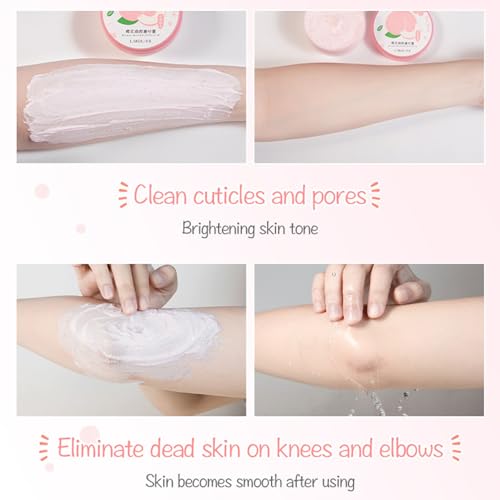 Peach Exfoliator Face Scrub,Pore Face Scrub,Nourishing Exfoliating Cream,Shrink Pores & Improve Rough Skin,Arm & Back & Leg,Anti Acne Scrub for Face,Hand Scrub Exfoliator-Dark Spot Cleanser-All Skin - Image 4