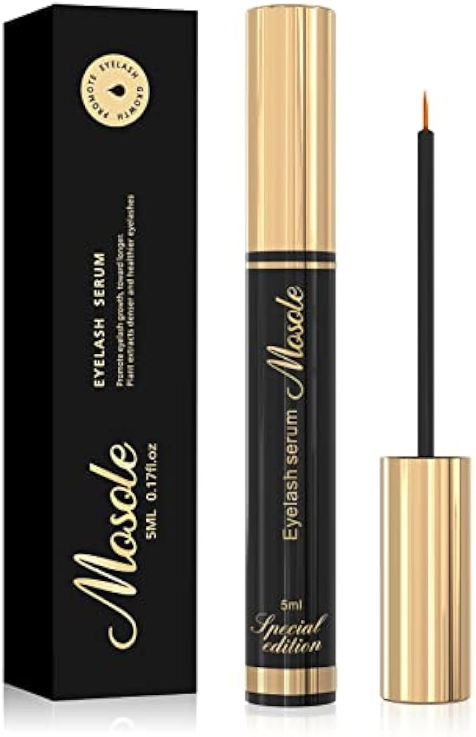 Premium Eyelash Growth Serum - 5ml Fuller & Longer Looking Eyelashes Lash Enhancing Serum for Natural Lashes or Lash Extensions & Brows, Vegan & Cruelty-Free