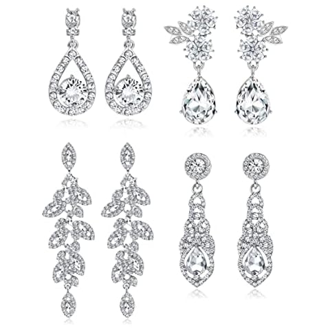 CASSIECA 4 Pares Pendientes Clip Mujer Cover