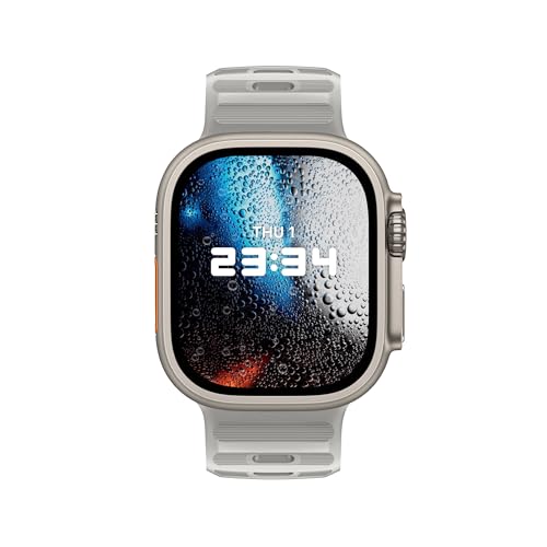 DONEGANI UC2 Band for Apple Watch Bands Women Men Se Ultra 2 40mm 44mm 46mm 42mm 45mm 41mm 38mm 49mm Series 11 10 9 8 7 6 5 4 3 iWatch Sport Strap Silicone Black_Moon Gray - image 3