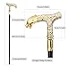 Golden White Dragon Handle Pattern Walking Stick Party Fashion Elegant Walking Stick Decorative Cospaly Cane Knob Crosier 89cm