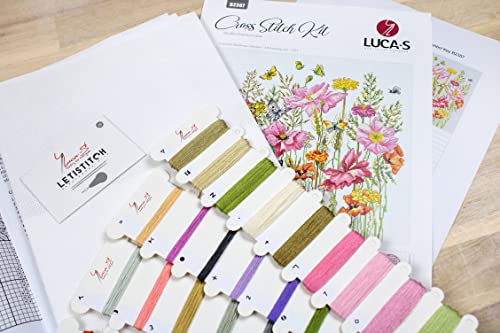 Image of Luca-S Cross Stitch Kit August Bouquet