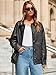 Glamaker Womens Oversized Faux Leather Jacket Fall Outfits Button Down Motorcycle Bomber Jackets Fashion Winter Coat Dark Grey S