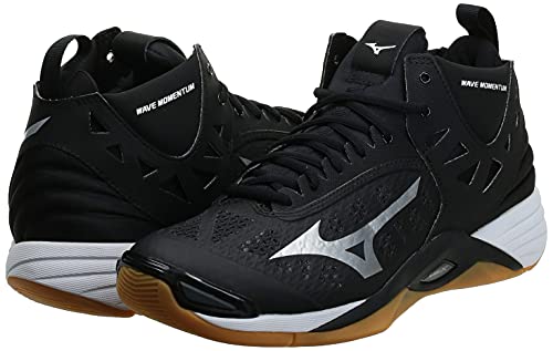 Mizuno Men's Wave Momentum Mid Volleyball Shoe, Blacksilver, 15 D Us #TOP6