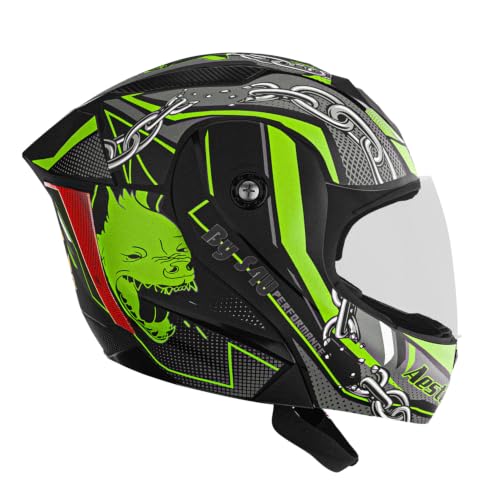 Image of Rydr AC Dx Flip-Up Full Face Motorbike Helmet | | Durable Two-Wheeler Helmet for Men and Women | Comfortable Fit with Air Ventilation for Safe Bike & Scooter Riding