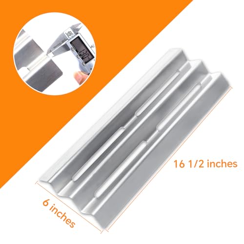 GFTIME 41,9 x 15,3 cm Edelstahl Brennerabdeckung Heizplatte für Napoleon LEX 485 605 730, Legend 485 605, Mirage 485, Lifestyle 485 Gasgrill, Flammenverteiler Ersatzteile für Napoleon, 3 Stück