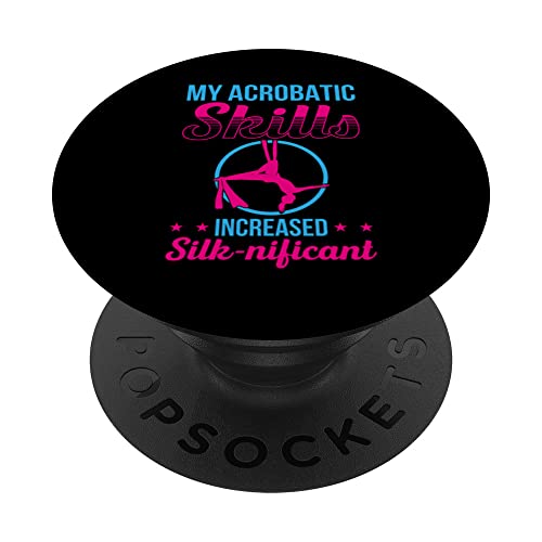 Aerial Silks For Aerial Dancer Silk Aerialist Air Acrobat PopSockets Swappable PopGrip, Black