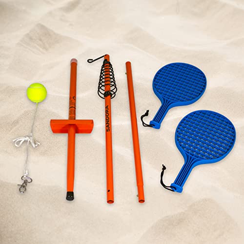 Sandora 25010 Circletennis - Twistball - 3-teilig blau/rot für tollen Garten Spielspaß und jegliche Freizeitaktivität für Camping und Unterwegs EIN absolutes Kindervergnügen