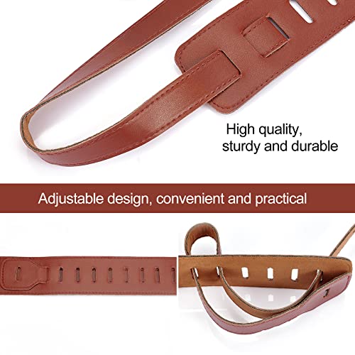 CHGCRAFT Sangle de Guitare en Cuir Souple Rembourrée Sangle de Guitare en Cuir PU Réglable 2.6 pouce de Large pour… - Les Beatles, Paul McCartney, John Lennon, RIngo Starr, George Harrison CHGCRAFT Sangle de Guitare en Cuir Souple Rembourrée Sangle de Guitare en Cuir PU Réglable 2.6 pouce de Large pour… – Image 6