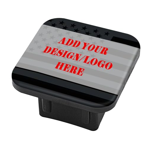 Custom Hitch Cover Fits for 2-inch Hitch,Add Your Design/Club Logo/Family Name Personalized Trailer Hitch Cover Tube Plug Insert, Car Exterior Accessories, Receiver Tube Hitch Plug