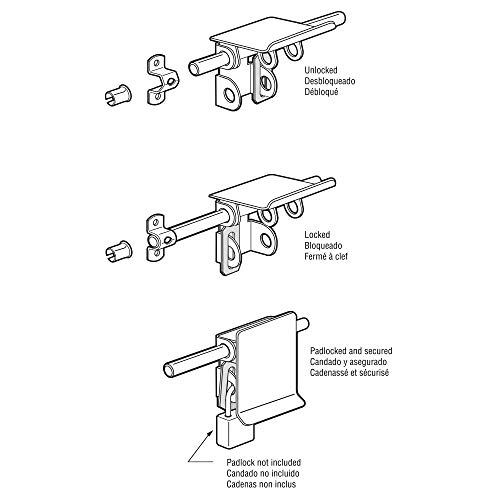 Prime-Line Gd 52241 Garage And Shed Latch, Tamper Proof With Fasteners, Heavy Duty Steel , Zinc #TOP2