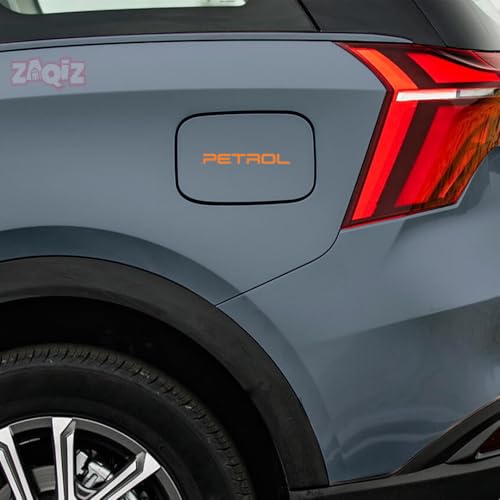 Image of Zaqiz Adhesive Petrol Warning Sticker for Vehicles, Perfect for Daily Use 1 Pack 2 Pieces (Orange)