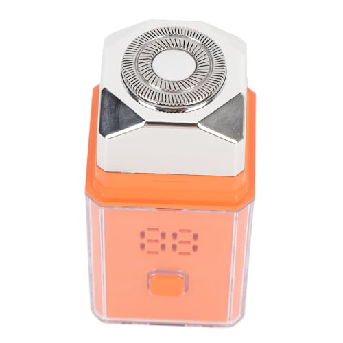 Recortadora de Barba Portátil, Afeitadora Eléctrica Compacta Impermeable, Cortadora de Barba Eléctrica Recargable por USB con Cabezal de Pelo de Nariz para Cara, Bigote, Viaje,